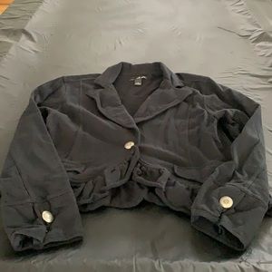 Will Smith one button black Jersey jacket. Size XL.